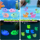 148Pcs Luminous Mini Resin Animals, Tiny Ducks Glow in The Dark Dolphins Dinosaurs Mushrooms 4 Combination Resin Set, Miniature Figures for Garden Decoration Aquarium Home Party Decor by GreenHaven Gardens