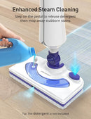 Professional Steam Mop Cleaner, 1300W Floor Steamer with Detergent Chamber, 25S Heat Up, Lightweight Steamer for Cleaning with 2 Washable Pads, Safe for Tiles, Upholstery, Carpet, Hardwood by CozyNest Decor