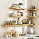 36 Inch Floating Shelves, 3D Textured Wood Grain, 36"x9.25"x1.5" Inch Deep Floating Shelves for Wall, Wooden Shelves for Bathroom, Bedroom, Living Room, Natural by CozyNest Decor