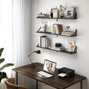 Heimlove Floating Shelves for Wall, 36 Inch Long Wood Floating Bookshelf Set of 3, Wall Mounted Hanging Shelf for Bathroom Bedroom Kitchen, Black by CozyNest Decor