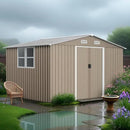 10FT x 8FT Metal Outdoor Storage Shed,Garden Sheds & Outdoor Storage w/Lockable Sliding Doors & Air Vent,Metal Shed for Backyard,Garden,Patio,Lawn by GreenHaven Gardens