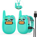 Qniglo Walkie Talkies for Kids Rechargeable, Christmas Birthday Gifts for Boys Age 3-12,Long Range Kids Walkie Talkies with FM Radio for Outdoor Camping Toys for 5 6 7 8 9 10 Year Old Teens Boy 2 Pack by TinyTreasures Baby Boutique