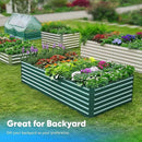 Quictent Galvanized Raised Garden Bed Metal Planter Box Bottomless for Backyard Outdoor, Include 1 pc Tomato Cage, Dark Green, 6x3x2 Ft by GreenHaven Gardens
