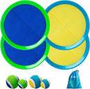 EVERICH Upgraded Toss and Catch Ball Game Set - Indoor and Outdoor Games for Kids 3-12, Beach Sand Pool Water Toy Includes 4 Paddles 4 Sticky Balls, Great Birthday Easter Gifts for Boys Girls by TinyTreasures Baby Boutique