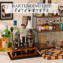 Bartender Kit Cocktail Shaker Set with Stand Bar Tool Bar Set for Drink Mixing Home Bartending Kit 17-Piece Bar Cart Accessories: Martini Shaker, Mixer Spoon, Jigger, Muddler, Strainer & Recipes Gifts by CozyNest Decor