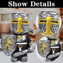 nezababy Knight Gnomes Guard Garden Statue Decoration Medieval Wee Crusader Battle Swordsman Fighting Outdoor Figurines Lawn Decor Resin (A) by GreenHaven Gardens