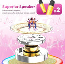 Mini Karaoke Machine for Kids Adults, Portable Karaoke Microphone Singing Speaker Bluetooth Karaoke Player with 2 Wireless Mic, Birthday Gifts for Girls Boys 4-12 Year Old, Family Home Party(Yellow) by TinyTreasures Baby Boutique