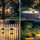 Derynome Solar Lantern Outdoor Lights, 2 Pack Upgraded Flickering Flameless Solar Lights Outdoor Waterproof, Hanging Decorative Lanterns for Yard Patio Path Garden Decor (2) by CozyNest Decor