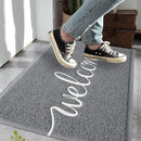 FireProof Outdoor Indoor Welcome Mat, Long-lasting Non-Slip and Easy to Clean Rectangular Entrance Mat, Grey (30 x 17.5) For High Traffic Areas by CozyNest Decor