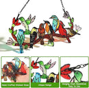 Huray Rayho Birds On Branch Stained Glass Suncatcher Cardinal Hummingbird Kingfisher Double Side Glass Panel Window Hanging Decor Bird Ornament Bird Lover Gift for Mom Grandma by GreenHaven Gardens