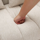 55.9" Convertible Sofa Bed Loveseat Sofa with Three USB Ports, Two Side Pockets, Two Cup Holders and 360Swivel Phone Holder for Living Room, Beige