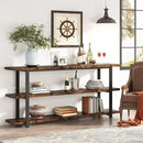 70.8 Inch Extra Long Console Table for Entryway, Narrow Hallway Table, Wood Sofa Table with 3 Tier Storage Shelves for Living Room by CozyNest Decor