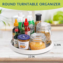 Set of 6, 10 Inch Non-Skid Lazy Susan Turntable, Lazy Susan Organizer for Cabinet, Pantry Organization, Kitchen Storage, Bathroom Sink Cabinet, Refrigerator, Countertop, Spice Rack (6 Pack 10 in) by CozyNest Decor