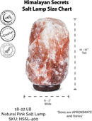Himalayan Secrets LARGE Salt Lamp - Natural Pink Crystal with Wooden Base - Dimmer Cord and Bulb included (18-22 LBS) by CozyNest Decor