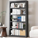 Metal Bookshelf Adjustable - 61" Tall Black Bookcase, 5 Tier Book Shelf, Tooless Assembly Book Case, Modern Bookshelves and Bookcases for Home Office, Living Room, Bedroom, Library by CozyNest Decor