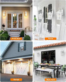VIANIS Outdoor Porch Lights - Dusk to Dawn Exterior Wall Lights, 100% Anti-Rust Aluminum Waterproof, White Sconce Lanterns for Garage by GreenHaven Gardens