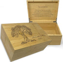 Personalized Tree of Life Box - Keepsake Box Engravable, Wooden Wedding Gift Anniversary for Couple, Bamboo Wood Decorative Chest, Handmade Memory Boxes with Custom Hidden Message, 11x8x4.75 in by TinyTreasures Baby Boutique