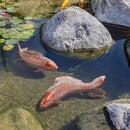 Koi Fish Decor Garden Sculptures & Statues, Outdoor Antique Copper Fish Statues Pond Zen Garden Decor Patio Backyard Lawn Porch Yard Art Decoration, Best Gift for Mother's Day, Set of 2, Large by GreenHaven Gardens
