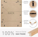 22x28 Poster Frame Set of 2 Natural Solid Oak Photo Frames with 18x24 Removable Mat Wall Hanging Large Handcrafted Frame with HD Plexiglass Wall and Tabletop Display Large Picture Frame by CozyNest Decor