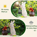 ILLUMINEW Solar Garden Statues Rabbit Lights, Outdoor Lighted Bunny Garden Decor Waterproof Figurines for Patio Porch Balcony Yard Lawn Lantern, Unique Easter Gifts for Mom Grandma Mother by GreenHaven Gardens