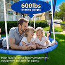 50-Inch Saucer Swing for Kids & Adults - Heavy-Duty 600 lbs Capacity, Indoor & Outdoor Use, Easy Assembly, for Outdoor Fun & Autism Relaxation by TinyTreasures Baby Boutique