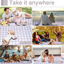 80"x60" Waterproof Sandproof Picnic Mat - Portable Foldable Outdoor Blanket for Beach, Park, Travel & Indoor Use - Lightweight Compact Design, Easy-Carry (Light Brown) by TinyTreasures Baby Boutique