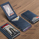 BULLIANT Men Wallet,Money Clip Wallet Slim For Gift Men 9Cards-Metal Credit Card Case in Magnetic Leather Flip by TinyTreasures Baby Boutique