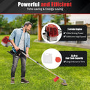 2 Stroke 26cc Gasoline Weed Trimmer Brush Cutter Lawn Edger Grass Weed Eater, Gas Weed Trimmer Gas Weedeaters Grass Trimmer Cordless Gasoline Power w/ 2 Blade Heads by GreenHaven Gardens