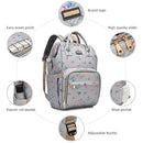 Diaper Bag Backpack for Women, Baby Bags for Girls,Diaper Bag with Changing Pad, and Insulated Pockets-Grey Flowers by TinyTreasures Baby Boutique