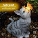 Cat Garden Figurines Outdoor Decor Solar Statue with LED Lights for Patio Lawn Yard Art Decoration Housewarming Garden Gift by CozyNest Decor