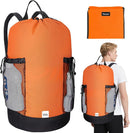 BALEINE 150L Laundry Bag Backpack, 900D Oxford Fabric Large Travel Laundry Bags with Shoulder Straps and 2 Mesh Pockets for College Dorm, Apartment, Laundromat (Orange, 150L) by TinyTreasures Baby Boutique