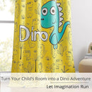 Dinosaur Blackout Curtains for Kids Room - 2 Panels, Each W52×L63, 100% Blackout, Thermal Insulated, Noise Reducing, Perfect for Kids Room and Nersury by TinyTreasures Baby Boutique