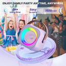 Karaoke Machine for Kids Toys for 4-12+ Year Old, Mini Portable Bluetooth Speaker with 2 Wireless Microphones, Birthday Party for Girls Boys by TinyTreasures Baby Boutique