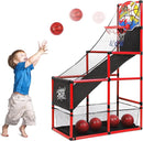 AOKESI Arcade Basketball Game Set Indoor for Kids Basketball Hoop Outdoor Sports Play Toy for Toddler Boys Girls 3-5 6-7 8-12 Years Old Adjustable Height with 4 Balls by TinyTreasures Baby Boutique