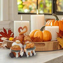 Fall Gnome Decor, Resin Thanksgiving Gnomes for Fall Decoration Indoor Home, Small Autumn Gnome Figurines with Pumpkin Pie and Turkey for Autumn Harvest by CozyNest Decor