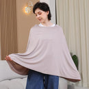 Multi-use Nursing Cover for Breastfeeding, 360°Full Coverage Nursing Poncho, Rayon Soft & Breathable Breastfeeding Cover up (Smooth Rayon, Warm Taupe) by TinyTreasures Baby Boutique