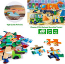 Jumbo Floor Puzzle for Kids,Recycling Garbage Truck Jigsaw Large Puzzles,48 Piece Trash Truck Vehicle Puzzle for Toddler Ages 3-5,Children Learning Preschool Educational Toys,Gift for 4-8 Years Old by TinyTreasures Baby Boutique