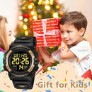 Kids Watch,Boys Watch for 3-15 Year Old Boys,Digital Sport Outdoor Multifunctional Chronograph LED 50 M Waterproof Alarm Calendar Analog Watch for Children with Silicone Band,Kids Gift by TinyTreasures Baby Boutique