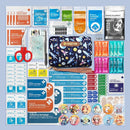 EVERLIT Care Rescue Pack | Family-Friendly First Aid Kit for Kids with 200 Pcs Medical Supplies | Travel-Friendly Compact Storage Bag for Home, Car, Travel, Camping, Adventure (Galaxy) by TinyTreasures Baby Boutique