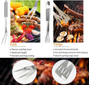 11Pcs Stainless Steel BBQ Grilling Accessories Set, Dad Gifts for Fathers Day Grilling Gifts,Portable Practical Grill Tools Utensils Kit with Storage Bag for Outdoor Grill Camping Backyard by GreenHaven Gardens