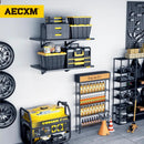 2-Pack 1.64x4ft Adjustable Garage Wall Shelving 560lbs Load Capacity Heavy Duty Wall Mounted Storage Shelf Metal Floating Shelves for Garage(Black) by GreenHaven Gardens