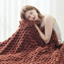 NEWCOSPLAY Super Soft Throw Blanket Coffee Premium Silky Flannel Fleece 3D Clouds Stylish Jacquard Lightweight Bed Blanket All Season Use 350GSM (Coffee, Throw(50"x60")) by CozyNest Decor