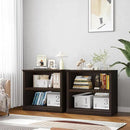 Bookcase, Open Storage Book Cases/Shelves, Floor Standing Indoor Furniture 2 Shelf Book case for Farmhouse Library Office Bedroom Kids, Dark Cherry - 2 Tier by CozyNest Decor