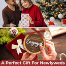 Our First Christmas Engaged Ornament 2024 - Wood Engagement Ornament 2024, Funny Engagement Gifts for Couples, Happy Newly Engaged Christmas Ornament 2024 for Bride by TinyTreasures Baby Boutique