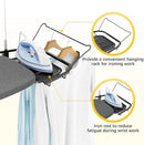 Full Size Ironing Board, 18x51 Iron Board with Metal Panel Stretchable Iron Rest, Adjustable Height Heavy Duty Heat & Scorch Resistant Cover Ironing Board, for Home, Laundry, Black by CozyNest Decor