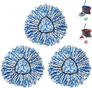 BonusLife 3-Pack Mop Head for O-Ceda RinseClean Spin Mop Refill 2-Tank System Only Easy Cleaning Microfiber Replacement by CozyNest Decor