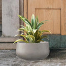 Kante 11.8" Dia Round Concrete Planter, Cement Plant Pots with Drainage Hole and Rubber Plug for Outdoor Indoor Garden Home, Modern Curvaceous Design, Weathered Concrete by GreenHaven Gardens