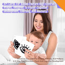 50PCS High Contrast Baby Flashcards, 100 Pages Black & White Visual Stimulus Flash Cards, Brain Development Cards Set Montessori Sensory Toys for Infants Newborn Boy Girl Baby Tummy Time (0-3 Months) by TinyTreasures Baby Boutique