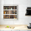 Nisorpa 3 Tier Spice Rack Wall Mount, Rustic Burnt Wood Wall Hanging Spice Rack Kitchen Spice Shelf Organizer for Seasoning Jars or Condiment Bottles, 19.68 x 3.35 x 21.25 Inches by CozyNest Decor