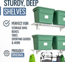 StoreYourBoard 2-Pack Heavy Duty Wall Shelves – Wall-Mounted Garage Storage Shelving and Organization for Sheds, Closets, or Utility Rooms – Holds 200 lbs, 1ft x 4ft, White by GreenHaven Gardens